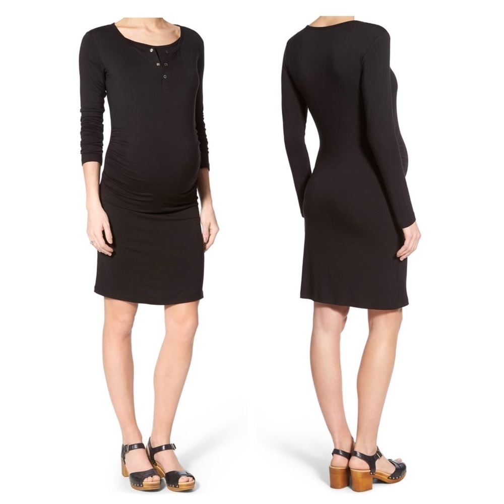 LAB40 Wendy Maternity Nursing Dress, Black, Size Medium, NWT!